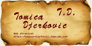 Tomica Đerković vizit kartica